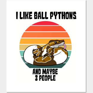 I Like Ball Pythons...and Maybe 3 People Posters and Art